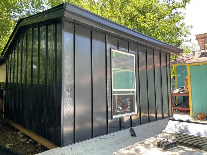 Black standing seam metal wall panels for Metal Roof Installation in Snyderville